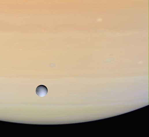 Cassini photo of Dione, Saturn