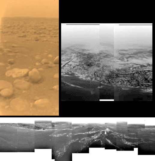 Huygens' images of Titan