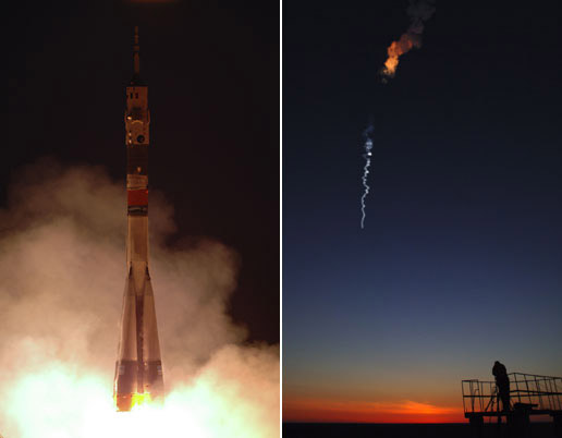 Soyuz spacecraft blasts off