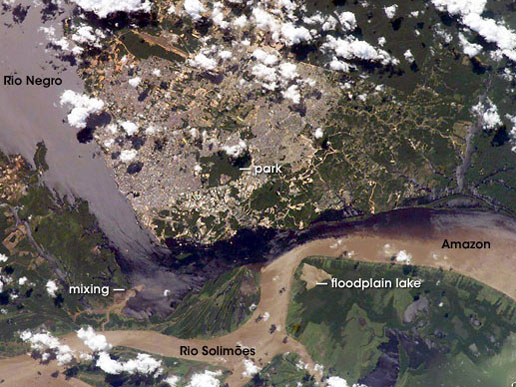Solimes-Negro River Confluence at Manaus, Amazonia