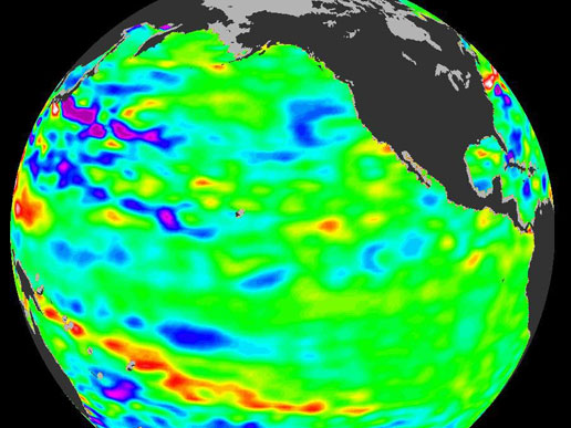 This image from NASA's Jason satellite shows near normal conditions across the equatorial Pacific Ocean.