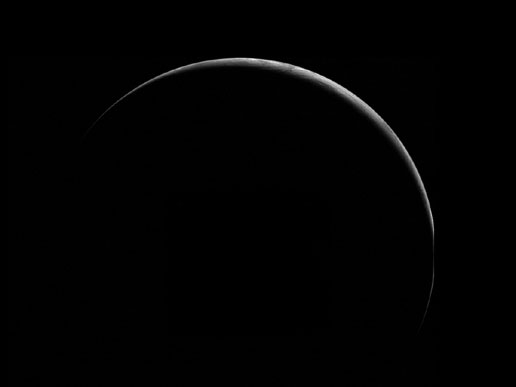 A Crescent Earth at Midnight