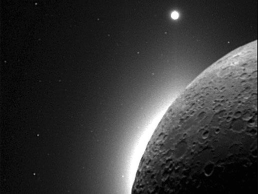 Clementine Observes the Moon, Solar Corona, and Venus