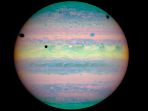 Hubble photo of triple eclipse on Jupiter